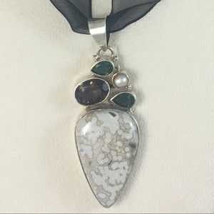 Jasper Sterling Silver Pendant